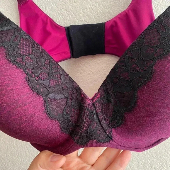 Ambrielle 40D Underwire Lightly Lined Nylon Balconette 3 Hook Adjustable Bra - Picture 2 of 7